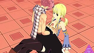 Lucy, wanna suck me off in Fairy Tail hentai?