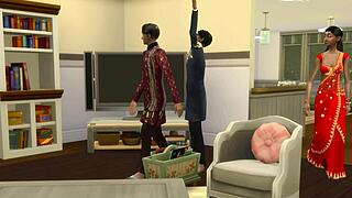 Indian Stepmom Fucks Two Sons First Time in Group 😏