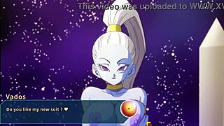 Vados Shows Master Roshi Her Huge Boobs