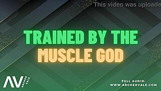 Hey muscle god, can I worship your cock in the garage for findom m4m audio?