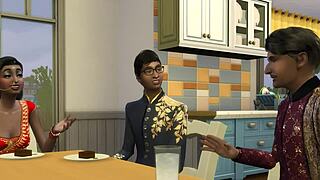 Indian Stepmom Fucks Two Sons First Time in Group 😏