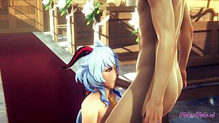 ganyu sucks and gets fucked in church? genshin impact hentai with big tits