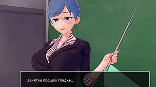 Fetish video with an Asian teacher and student in an FFM threesome