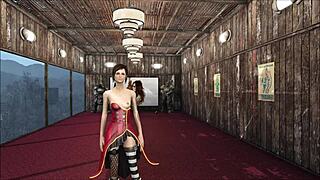 3D anime porn with a brunette beauty in Fallout 4 fashion