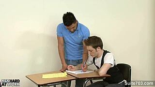 i fucked my gay classmate in the classroom with his monster cock