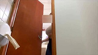 Amateur footage of a fat ass in the bathroom of a public mall in Madrid