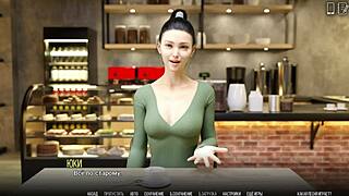 3D animated gym workout with a hot blonde