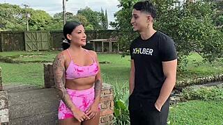 Offered cash to busty Mariana Martix for public park banging.