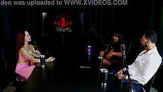 Tattooed blonde shows tits and twerks in sheer lingerie! 😍