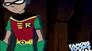 Starfire, bend over for doggystyle with robin, teen hentai facial