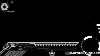 3D Alien Fucks Her Tits and Pussy in POV