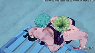 Zoro and Sanji gay handjob on beach