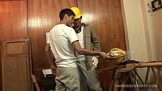 Skinny Latin twinks engage in bareback sex and swallow cum