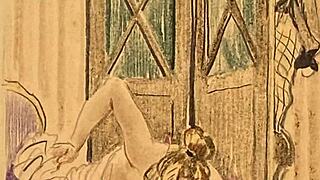 Vintage erotic drawings showcase classic sensual art style