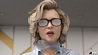 so, this young ceo grills his thick jewish secretary hard. she's got huge tits and a cute outfit, total anime vibe!