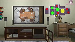 monster cock blowbang with curvy hentai girl in 3d cartoon