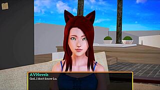 My new family 325: homemade video with small tits redhead and PC gameplay