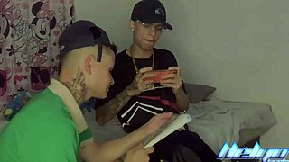 Skinny teen gets dominated and milked by big cock amateur