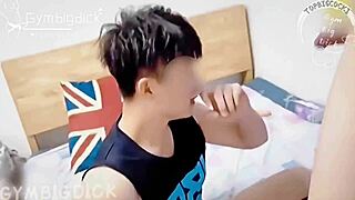 Gay boy with big dick has fun in the gym