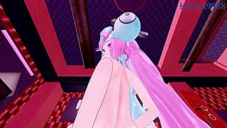 iono nanjamo and rosa mei intense creampie sex in pokemon pov