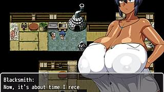 Tanned girl Natsuki in hentai game episode 19