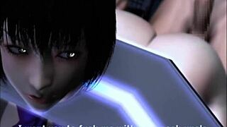 beauty big boob maid bends over for boss's monster cock in hentai 3d.