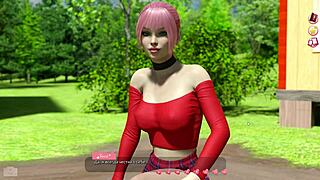 Helping the Hotties Gameplay Unlocked. Part 13 Shows Pretty Big Tits Naked in Public Outdoor Bikini Scene.