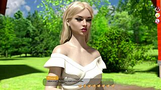 Helping the Hotties Gameplay Unlocked. Part 13 Shows Pretty Big Tits Naked in Public Outdoor Bikini Scene.