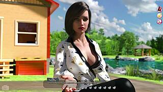 Helping the Hotties Gameplay Unlocked. Part 13 Shows Pretty Big Tits Naked in Public Outdoor Bikini Scene.