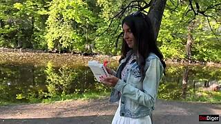 Cute girlfriend gets public orgasms with my toy help