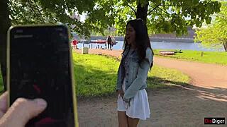 girlfriend cums hard in public park with my toy control from flirtwithsb