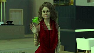3D animated porn with an Asian cutie and a creampie cumshot