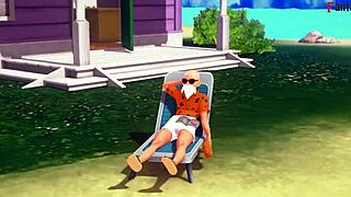 Master Roshi Gets Blowjob from Android 18 for Cash in Fantasy