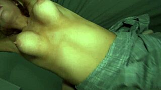 taking turns on busty redhead - she drained their balls