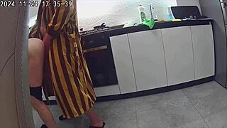 wow, wife cheats with hubby’s best friend in kitchen... real hot stuff! 🔥