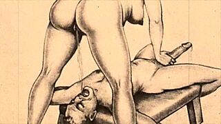 Cartoons with an erotic twist from the good old days