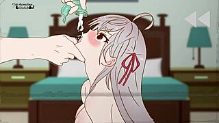 alya sucks sperm from condom in russian hentai parody