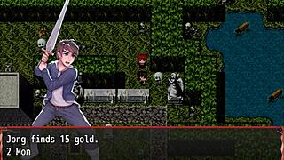 Watch the farmer's daughter play with furry horsecock dildo!