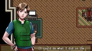 watching this porn with a big-titted milf in the hentai game zombies retreat part 5