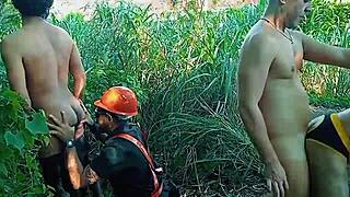 Uniformed officers have a wild time in the park