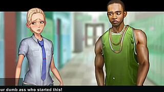 Taffy Tales part 2 shows a fat teacher with big tits in hentai game action