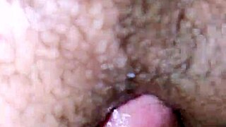 Close up and personal fucking with my hairy cock in and out until he cums