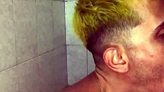 Young Guy Fills Mouth with Big Black Cock Cumshot