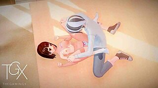 I lvoe this futanari sex game with blowjob and anal!