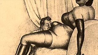 Cartoons with an erotic twist from the good old days