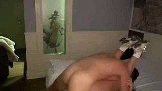 A homemade video of two gay amateurs having sex in a hotel room