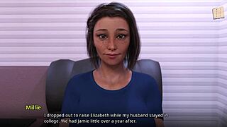 Cedey says, 'I will not stand for Millie's insults,' in this erotic game scene with big tits and ass