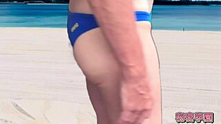 I can’t believe I masturbated in a beach volleyball bikini with an anal toy!