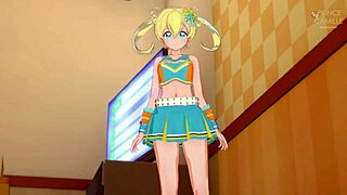 in the dressing room with emo moegi from kiratto pri chan