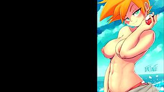 misty from pokemon stars in a rule 34 compilation